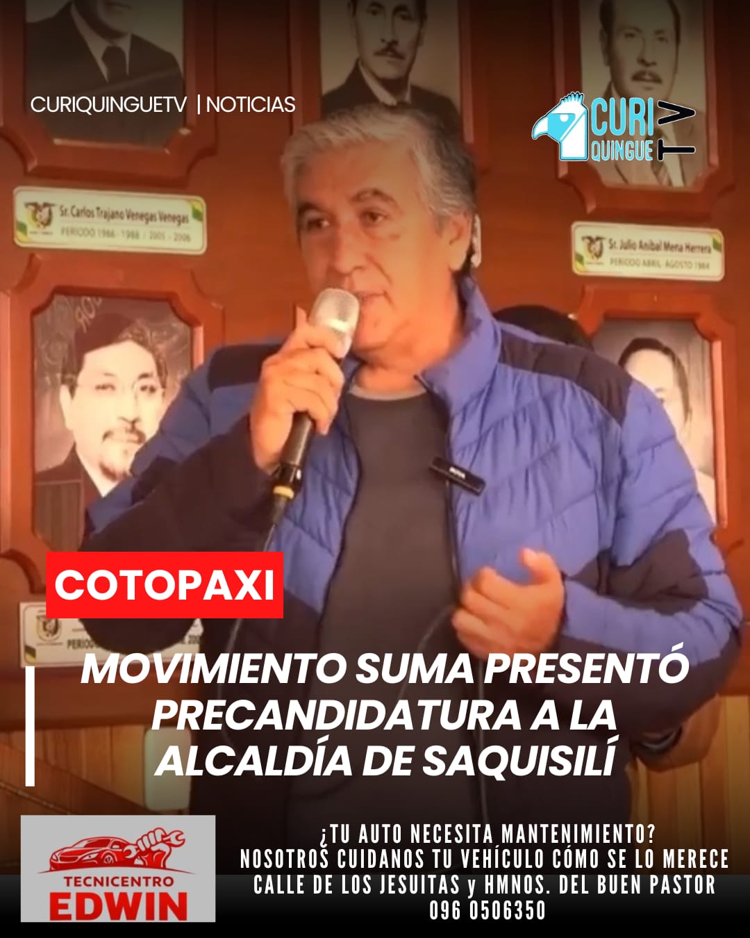 Como parte de sus actividades de precampaña, Janio Bustillos realizó un recorrido por las principales calles de la zona urbana de Saquisilí, donde mantuvo encuentros con varios habitantes del cantón.