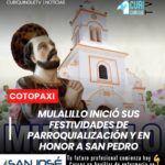 La parroquia Mulalillo dio inicio a sus festividades de parroquialización y en honor a su patrono San Pedro con un colorido desfile cívico en el que participaron varias instituciones educativas del sector.