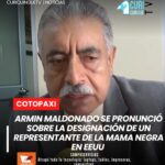 Armin Maldonado, ex Rey Moro de Latacunga, expresó su opinión respecto a la designación de un ciudadano como representante de la tradicional fiesta de la Mama Negra para participar en actividades culturales en los Estados Unidos.