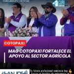 El Ministerio de Agricultura y Ganadería (MAG) de Cotopaxi continúa impulsando diversos proyectos en beneficio de pequeños y medianos productores de la provincia. Además, el proceso del Registro Nacional Agropecuario (RENAGRO) avanza de acuerdo con las fases programadas, permitiendo fortalecer la planificación y el desarrollo del sector agropecuario.