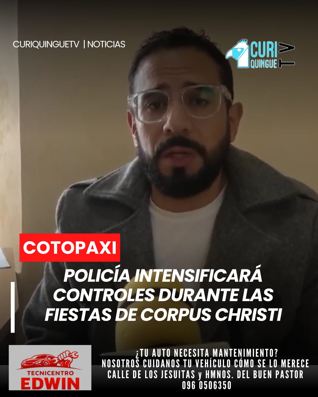 El intendente general de Policía de Cotopaxi informó que durante el próximo fin de semana se ejecutará un plan de contingencia y seguridad con motivo de las festividades de Corpus Christi en el cantón Pujilí.