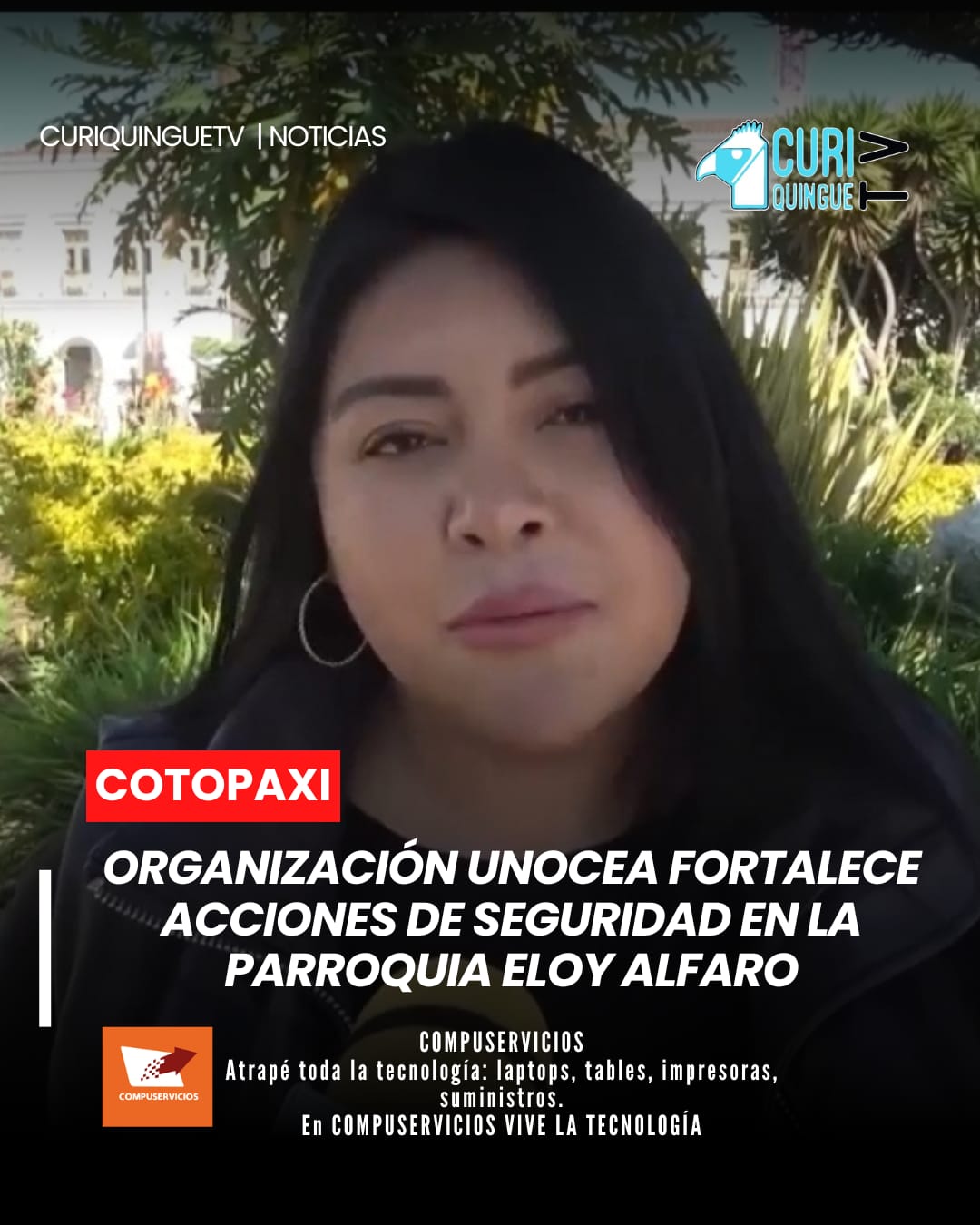 Informó sobre las acciones que se desarrollan en la parroquia Eloy Alfaro para enfrentar los problemas de inseguridad que afectan a varios sectores. La dirigente señaló que existe preocupación por la presencia de personas que llegan a la zona con la intención de cometer robos, por lo que se trabaja de manera coordinada con la comunidad y las autoridades para fortalecer la vigilancia y prevenir hechos delictivos.