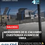 🏗️ Habitantes del barrio El Calvario manifestaron su preocupación por los trabajos ejecutados en la plazoleta del sector, señalando que existirían diferencias con el diseño inicialmente presentado.