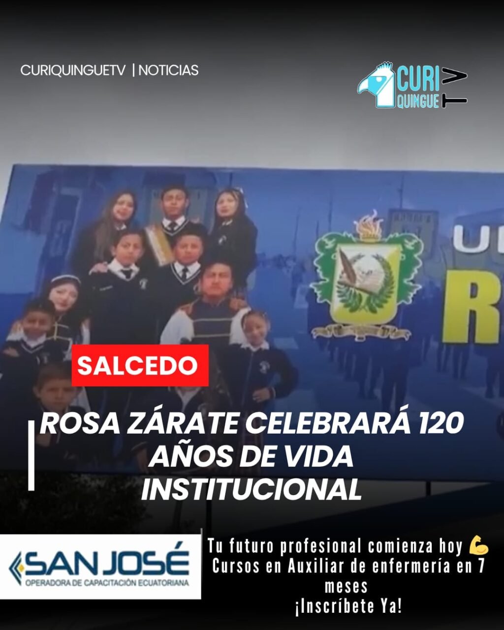 🎓 La Unidad Educativa Rosa Zárate celebrará sus 120 años de vida institucional con una agenda de eventos culturales, sociales y académicos.