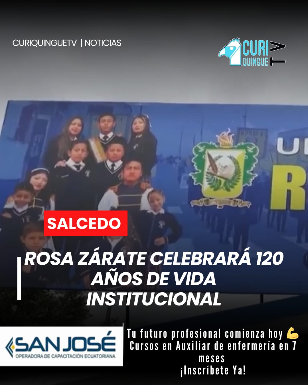 🎓 La Unidad Educativa Rosa Zárate celebrará sus 120 años de vida institucional con una agenda de eventos culturales, sociales y académicos.