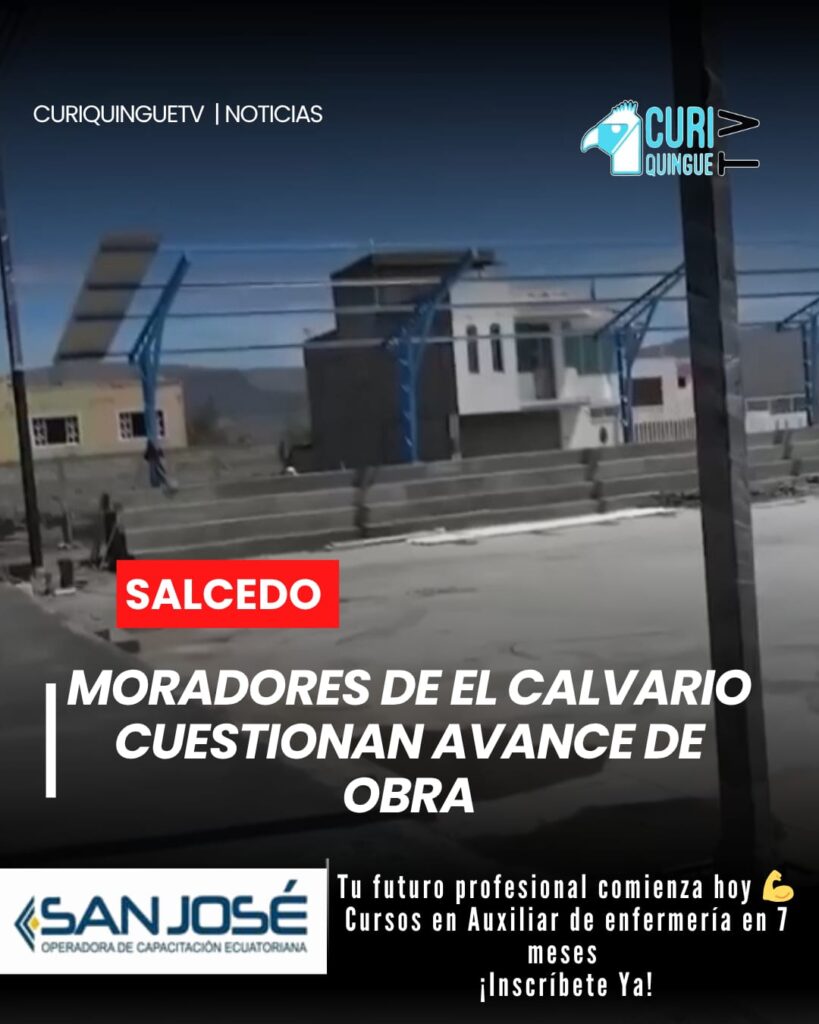 🏗️ Habitantes del barrio El Calvario manifestaron su preocupación por los trabajos ejecutados en la plazoleta del sector, señalando que existirían diferencias con el diseño inicialmente presentado.
