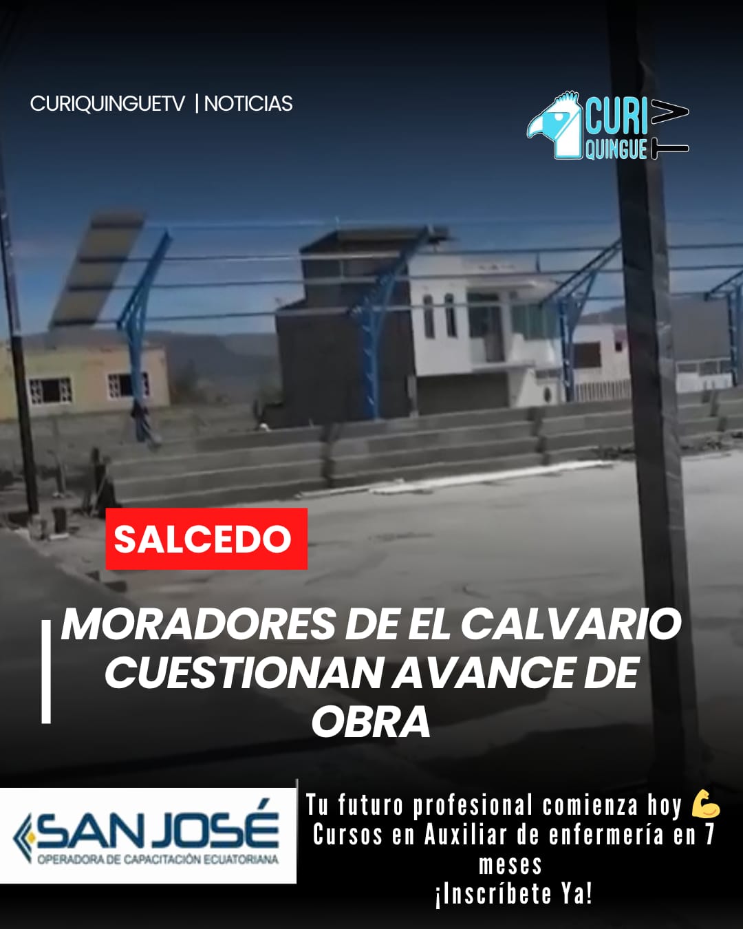 🏗️ Habitantes del barrio El Calvario manifestaron su preocupación por los trabajos ejecutados en la plazoleta del sector, señalando que existirían diferencias con el diseño inicialmente presentado.
