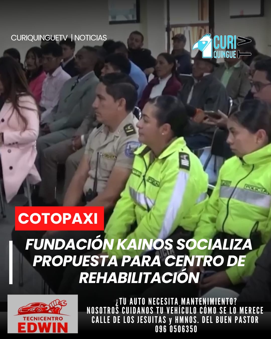 📌 Representantes de la Fundación KAINOS socializaron ante los integrantes de la Mesa de Seguridad Ciudadana una propuesta orientada a la creación de un centro de rehabilitación para personas con alcoholismo crónico en el cantón Latacunga.