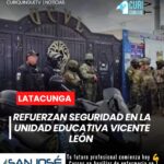 Visitó las instalaciones de la Unidad Educativa Vicente León con el objetivo de fortalecer las acciones de seguridad para los estudiantes.
