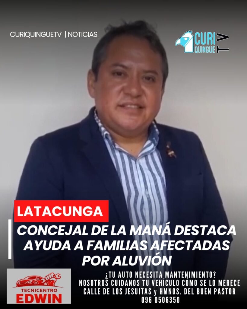 El concejal del cantón La Maná, Galo Sánchez, informó sobre las acciones que se ejecutan para atender a las familias perjudicadas por el aluvión registrado días atrás. Entre las labores se encuentran la entrega de ayuda y el acompañamiento a los damnificados.