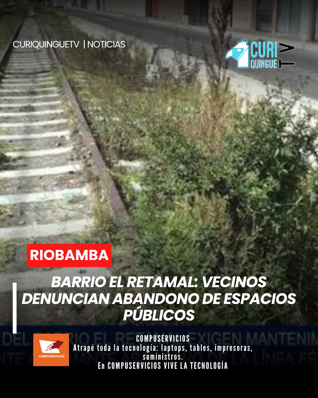Los habitantes del barrio El Retamal, específicamente en la intersección de las calles Joaquín Pinto y Sergio Quirola, manifestaron su profunda preocupación por el evidente estado de abandono que presenta el espacio público del sector.
