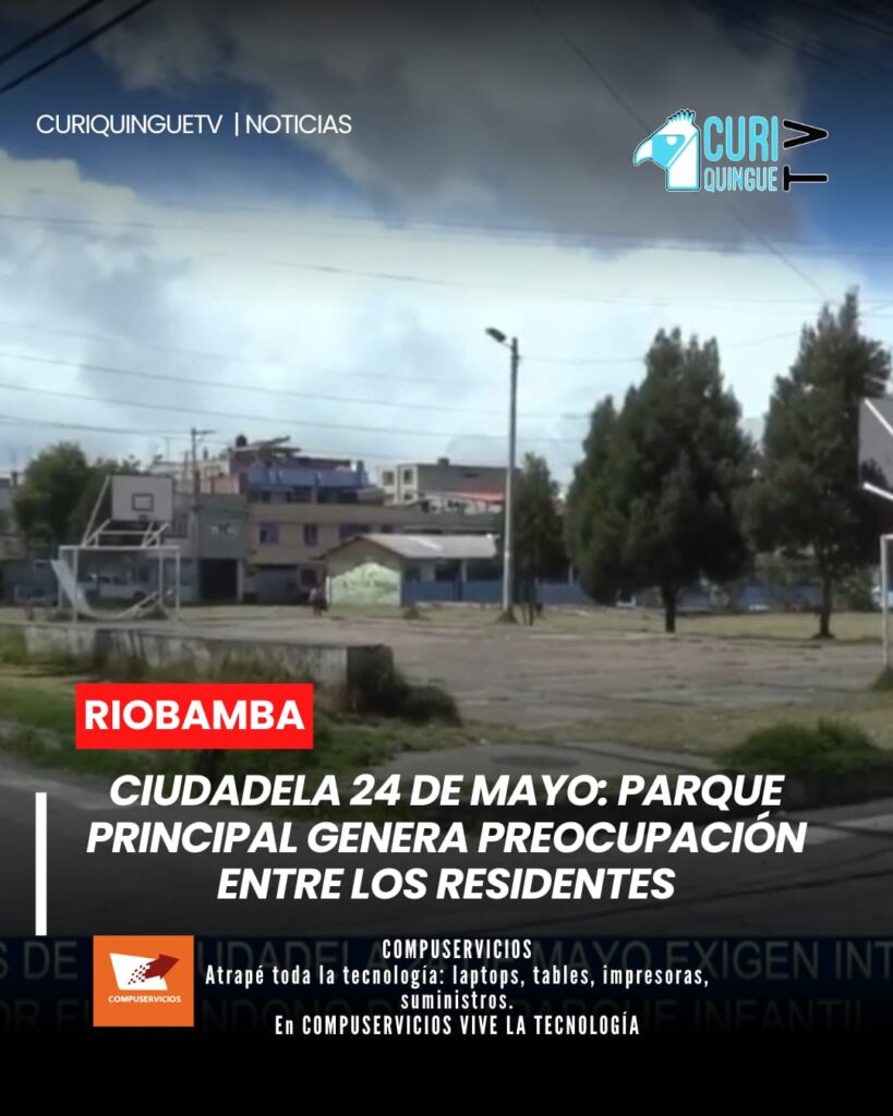 Los residentes de la ciudadela 24 de Mayo expresaron su preocupación por el estado en que se encuentra el parque principal del sector. Lo que fue concebido como un espacio para la recreación familiar y el sano entretenimiento de los niños, actualmente presenta signos de deterioro.