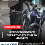 La Policía Nacional ejecutó un operativo en los alrededores del Mercado Central de Ambato que dejó como resultado siete personas detenidas, presuntamente vinculadas a delitos de receptación, acopio y comercialización de sustancias sujetas a fiscalización. Los aprehendidos registrarían antecedentes por varios delitos, entre ellos asesinato.