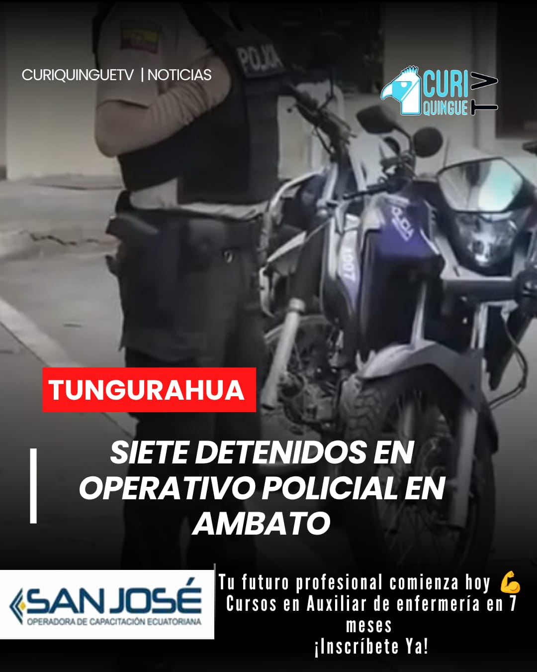 La Policía Nacional ejecutó un operativo en los alrededores del Mercado Central de Ambato que dejó como resultado siete personas detenidas, presuntamente vinculadas a delitos de receptación, acopio y comercialización de sustancias sujetas a fiscalización. Los aprehendidos registrarían antecedentes por varios delitos, entre ellos asesinato.