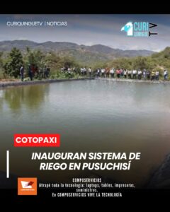 El Gobierno Provincial de Cotopaxi inauguró un sistema de agua para riego en el sector de Pusuchisí, como parte de las acciones destinadas a mejorar la producción agrícola y garantizar el acceso al recurso hídrico para las comunidades beneficiadas. 🌱💧 #Cotopaxi #Riego #DesarrolloRural
