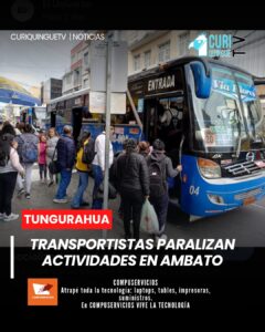 El sector del transporte en Ambato suspendió sus actividades como medida de protesta ante la falta de respuesta por parte de las autoridades municipales. Los dirigentes esperan que sus pedidos sean atendidos para enfrentar la crisis que afecta al gremio.