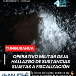 Personal de las Fuerzas Armadas realizó un operativo de control en el cantón Baños, provincia de Tungurahua, donde se encontraron sustancias sujetas a fiscalización. Las acciones forman parte de los operativos permanentes para fortalecer la seguridad.