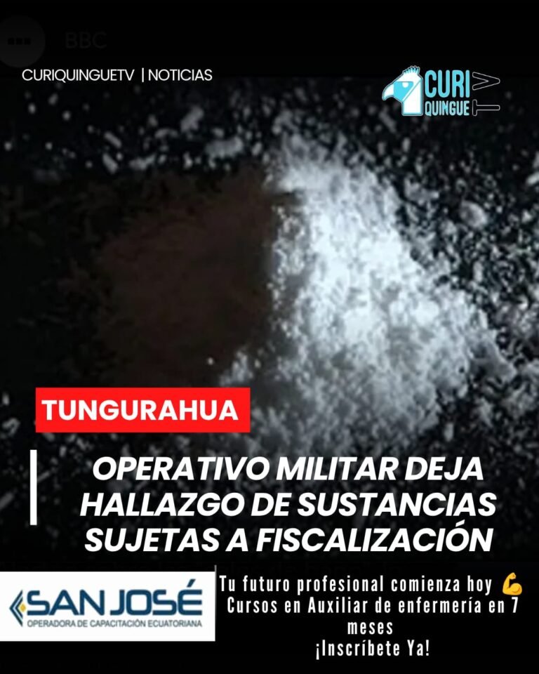 Personal de las Fuerzas Armadas realizó un operativo de control en el cantón Baños, provincia de Tungurahua, donde se encontraron sustancias sujetas a fiscalización. Las acciones forman parte de los operativos permanentes para fortalecer la seguridad.