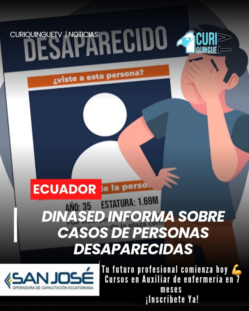 El jefe de la DINASED en Cotopaxi dio a conocer detalles sobre los diferentes casos de personas desaparecidas registrados en la provincia. Las investigaciones continúan y se exhorta a la ciudadanía a colaborar con información que permita ubicar a los ciudadanos reportados.