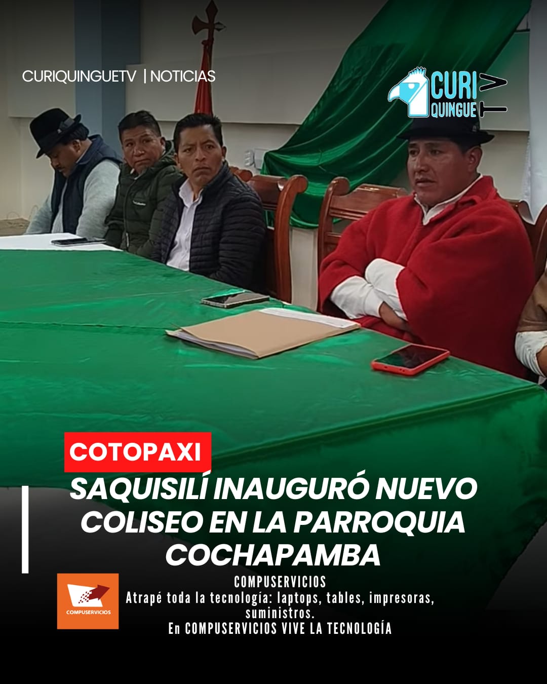 Las autoridades del GAD Municipal Intercultural del cantón Saquisilí inauguraron el nuevo coliseo de la parroquia Cochapamba, una obra destinada a impulsar la práctica deportiva y el desarrollo de actividades sociales, culturales y recreativas en beneficio de la comunidad.