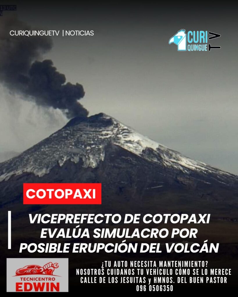 El viceprefecto de Cotopaxi realizó una evaluación del simulacro desarrollado días atrás frente a una eventual erupción del volcán Cotopaxi. La autoridad destacó que este tipo de ejercicios permite fortalecer la capacidad de respuesta de las instituciones y de la ciudadanía, promoviendo una cultura de prevención ante posibles eventos naturales.