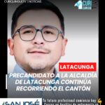 El precandidato a la Alcaldía de Latacunga por el movimiento Futuro, Lista 20, informó que mantiene recorridos permanentes por barrios, comunidades y parroquias del cantón.