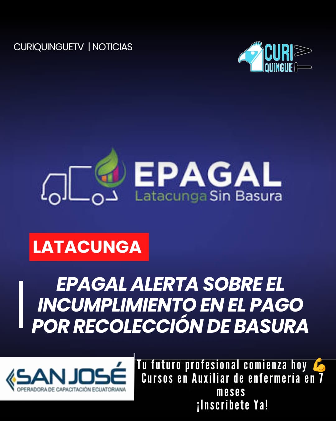 El gerente de EPAGAL informó que existe un importante número de usuarios que no están cumpliendo con el pago de las tasas correspondientes al servicio de recolección de desechos sólidos.