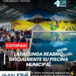 Las autoridades del Municipio de Latacunga realizaron el acto oficial de reapertura de la piscina municipal, luego de ejecutar trabajos de readecuación en sus instalaciones.