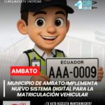 El Municipio de Ambato puso en funcionamiento un nuevo sistema digital para agendar turnos y realizar los pagos correspondientes a la matriculación vehicular, con el propósito de optimizar la atención a la ciudadanía y reducir los tiempos de espera.