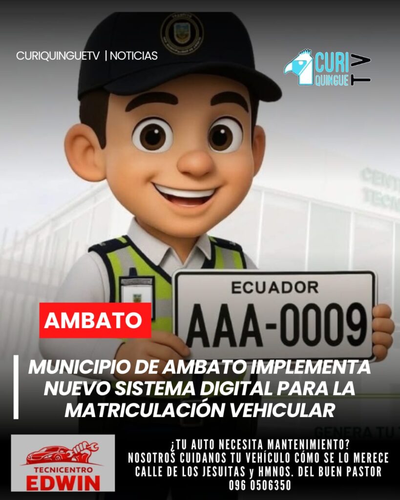 El Municipio de Ambato puso en funcionamiento un nuevo sistema digital para agendar turnos y realizar los pagos correspondientes a la matriculación vehicular, con el propósito de optimizar la atención a la ciudadanía y reducir los tiempos de espera.