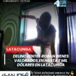 Un nuevo caso de inseguridad se registró en Latacunga luego de que delincuentes ingresaran a una vivienda situada en el centro de la ciudad para sustraer diversos artículos de valor.