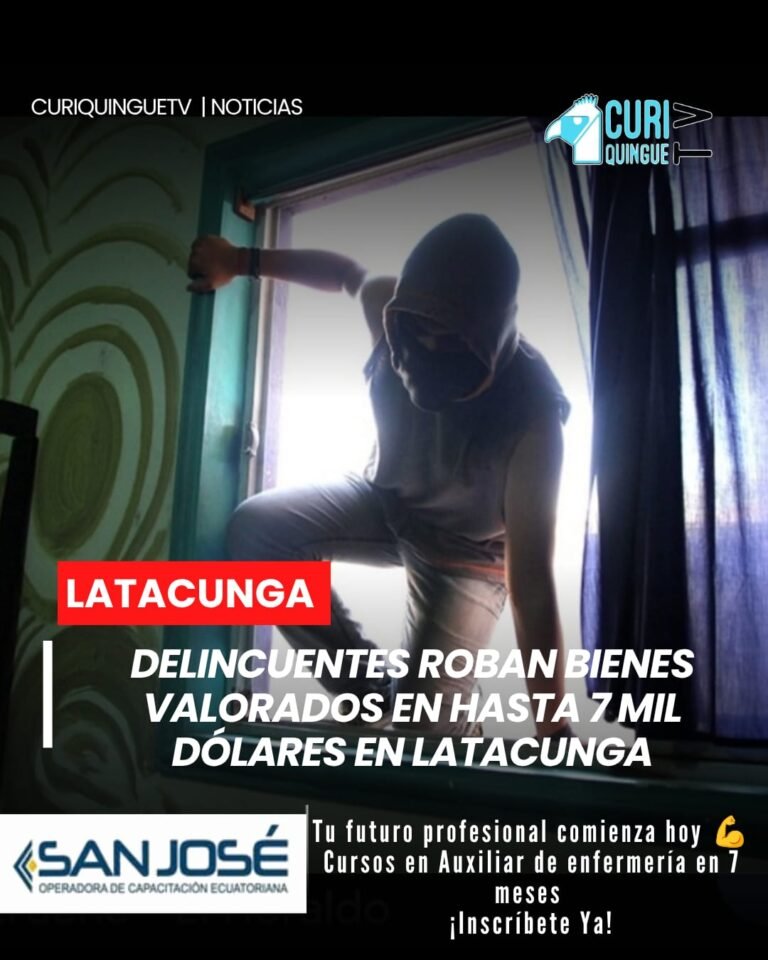 Un nuevo caso de inseguridad se registró en Latacunga luego de que delincuentes ingresaran a una vivienda situada en el centro de la ciudad para sustraer diversos artículos de valor.