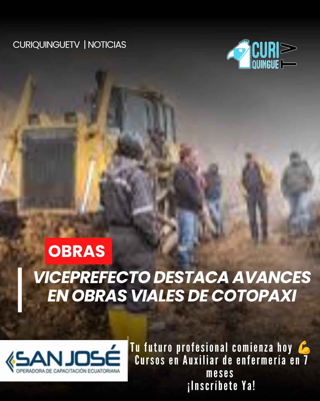El viceprefecto de Cotopaxi informó que el Gobierno Provincial continúa ejecutando diversos proyectos de desarrollo, principalmente en el ámbito vial.