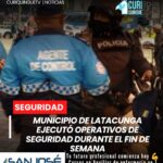 El personal de Seguridad Ciudadana del Municipio de Latacunga realizó operativos de control en distintos espacios públicos durante el pasado fin de semana con el objetivo de mantener el orden y garantizar la convivencia ciudadana.