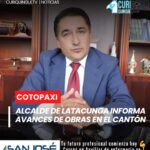El alcalde de Latacunga presentó un balance sobre el avance de las diferentes obras que se ejecutan tanto en la zona urbana como rural del cantón.