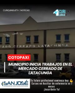 El director de Servicios Públicos del Municipio de Latacunga informó sobre el inicio de los trabajos que se ejecutarán en el Mercado Cerrado de la ciudad.