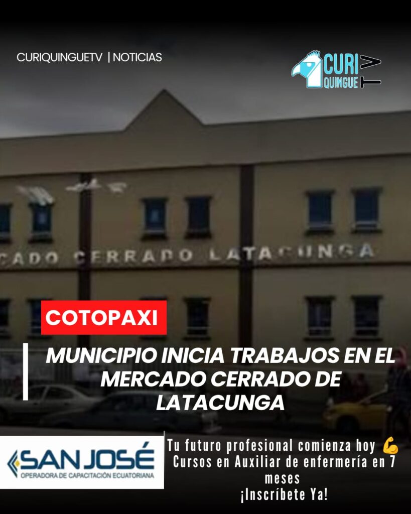 El director de Servicios Públicos del Municipio de Latacunga informó sobre el inicio de los trabajos que se ejecutarán en el Mercado Cerrado de la ciudad.