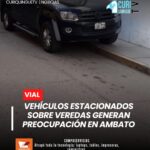 Según denuncias ciudadanas, especialmente durante actos exequiales, varios conductores ocupan las veredas e impiden el paso de peatones, pese a que estacionarse en esta arteria está prohibido.