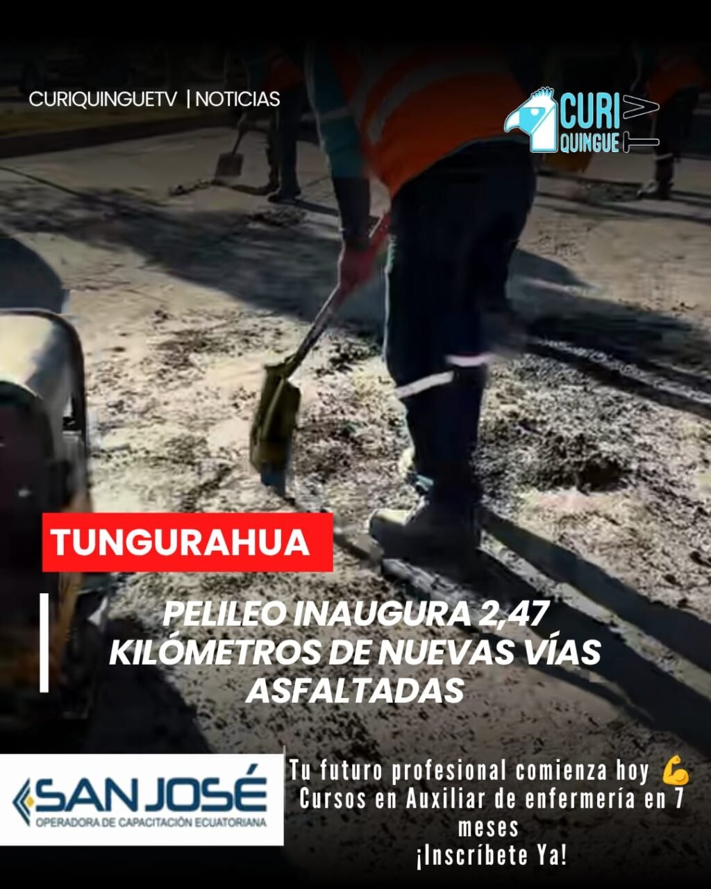 El cantón Pelileo continúa fortaleciendo su infraestructura vial con la entrega de 2,47 kilómetros de nuevas vías asfaltadas, ejecutadas mediante una inversión de 269 mil dólares.