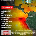 El director de Seguridad del Municipio de Latacunga dio a conocer los avances del proyecto de prevención que se ejecuta para enfrentar los posibles efectos del Fenómeno de El Niño. La iniciativa contempla acciones orientadas a reducir riesgos y proteger a la población en los sectores más vulnerables del cantón.