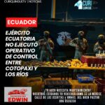 El Ejército Ecuatoriano desarrolló un operativo de control en el límite entre las provincias de Cotopaxi y Los Ríos, como parte de las acciones destinadas a fortalecer la seguridad y prevenir actos de violencia. Estas intervenciones se realizan de manera coordinada con otras instituciones para garantizar el orden y la protección de la ciudadanía.