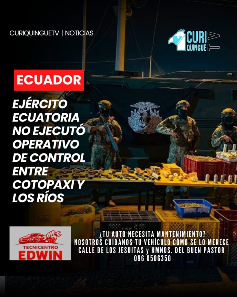 El Ejército Ecuatoriano desarrolló un operativo de control en el límite entre las provincias de Cotopaxi y Los Ríos, como parte de las acciones destinadas a fortalecer la seguridad y prevenir actos de violencia. Estas intervenciones se realizan de manera coordinada con otras instituciones para garantizar el orden y la protección de la ciudadanía.