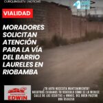 Habitantes del barrio Laureles, en la ciudad de Riobamba, solicitan la intervención de las autoridades debido al mal estado de la vía. Aseguran que el deterioro dificulta la circulación y provoca daños materiales en los vehículos que transitan por el sector.