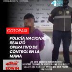 Ejecutó un operativo de control en distintos sectores del cantón con el objetivo de prevenir hechos delictivos y fortalecer la seguridad de la ciudadanía.
