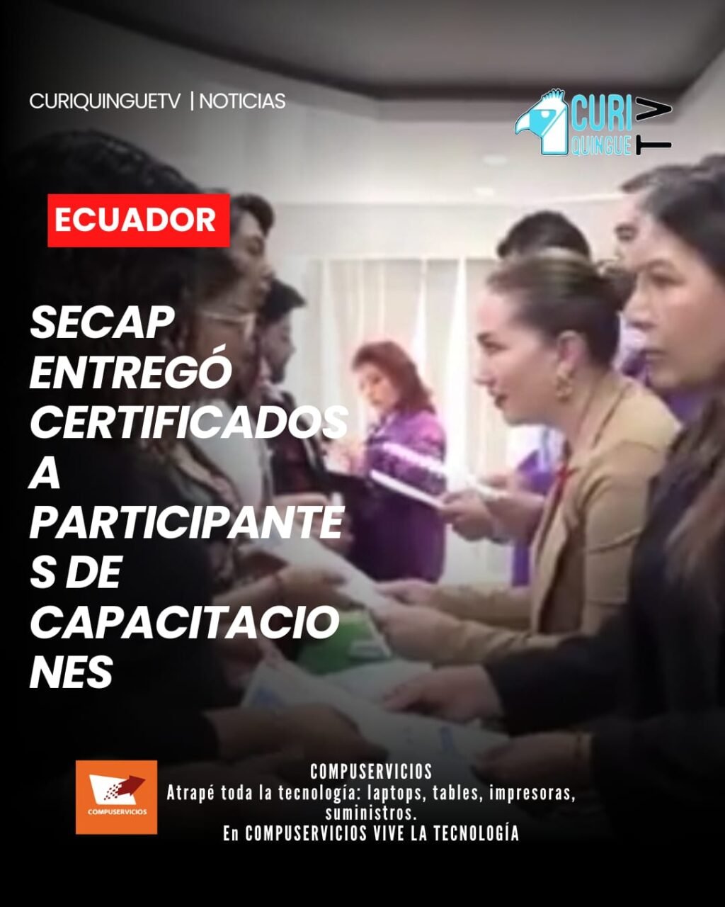 El coordinador zonal de la Secretaría de Capacitación Profesional (SECAP) informó sobre la entrega de certificados a quienes culminaron exitosamente los procesos de formación, permitiéndoles actualizar conocimientos y mejorar sus oportunidades laborales.