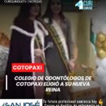 El Colegio de Odontólogos de Cotopaxi realizó el acto de proclamación y posesión de su nueva reina. Durante el evento, la representante expresó su compromiso de impulsar actividades en beneficio de los socios y fortalecer la integración institucional.