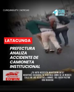 Tras el accidente de tránsito que involucró a una camioneta de la Prefectura de Cotopaxi, la autoridad competente informó que se realizarán las investigaciones respectivas y se aplicarán las sanciones que correspondan conforme a la normativa vigente.