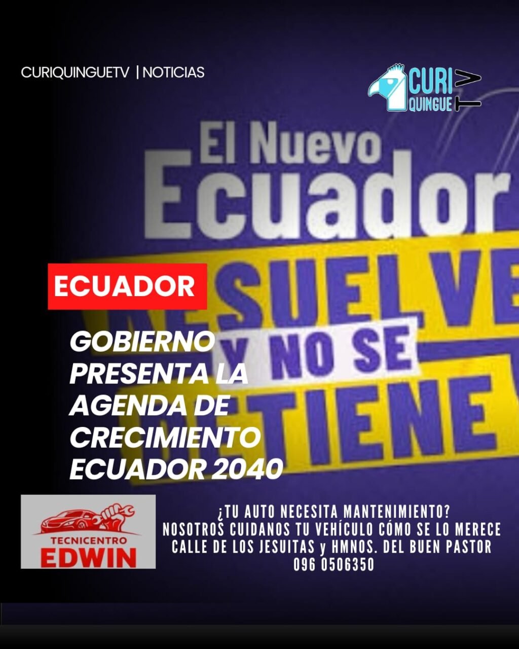 La ministra de Gobierno, Nataly Morillo, participó en la presentación de la Agenda de Crecimiento Ecuador 2040, una hoja de ruta que plantea estrategias para impulsar el desarrollo económico y productivo del país con una visión de largo plazo.