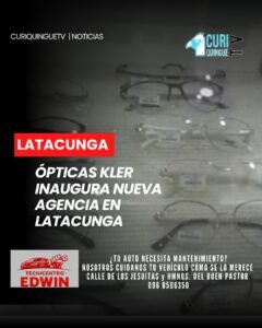Ópticas KLE continúa fortaleciendo sus servicios en Latacunga con la apertura de una nueva agencia, con el propósito de ofrecer una atención más cercana y especializada en salud visual.