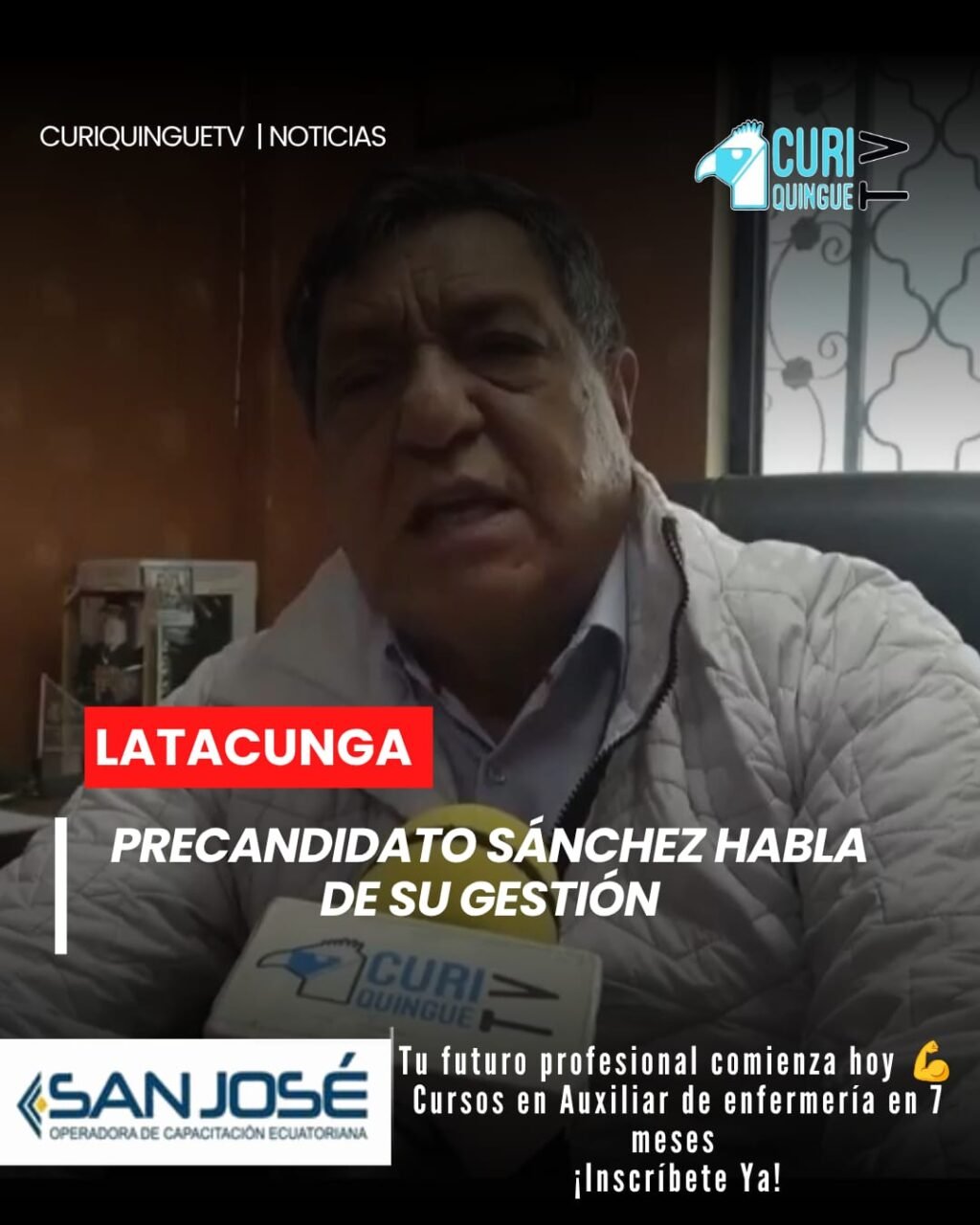 El precandidato a la Alcaldía del cantón Latacunga hizo una reseña de los diferentes proyectos que ejecutó en su administración.